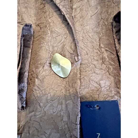 Donna Karan New York Women's Textured Metallic One-Button Blazer Bronze Brown 0 - Picture 4 of 13